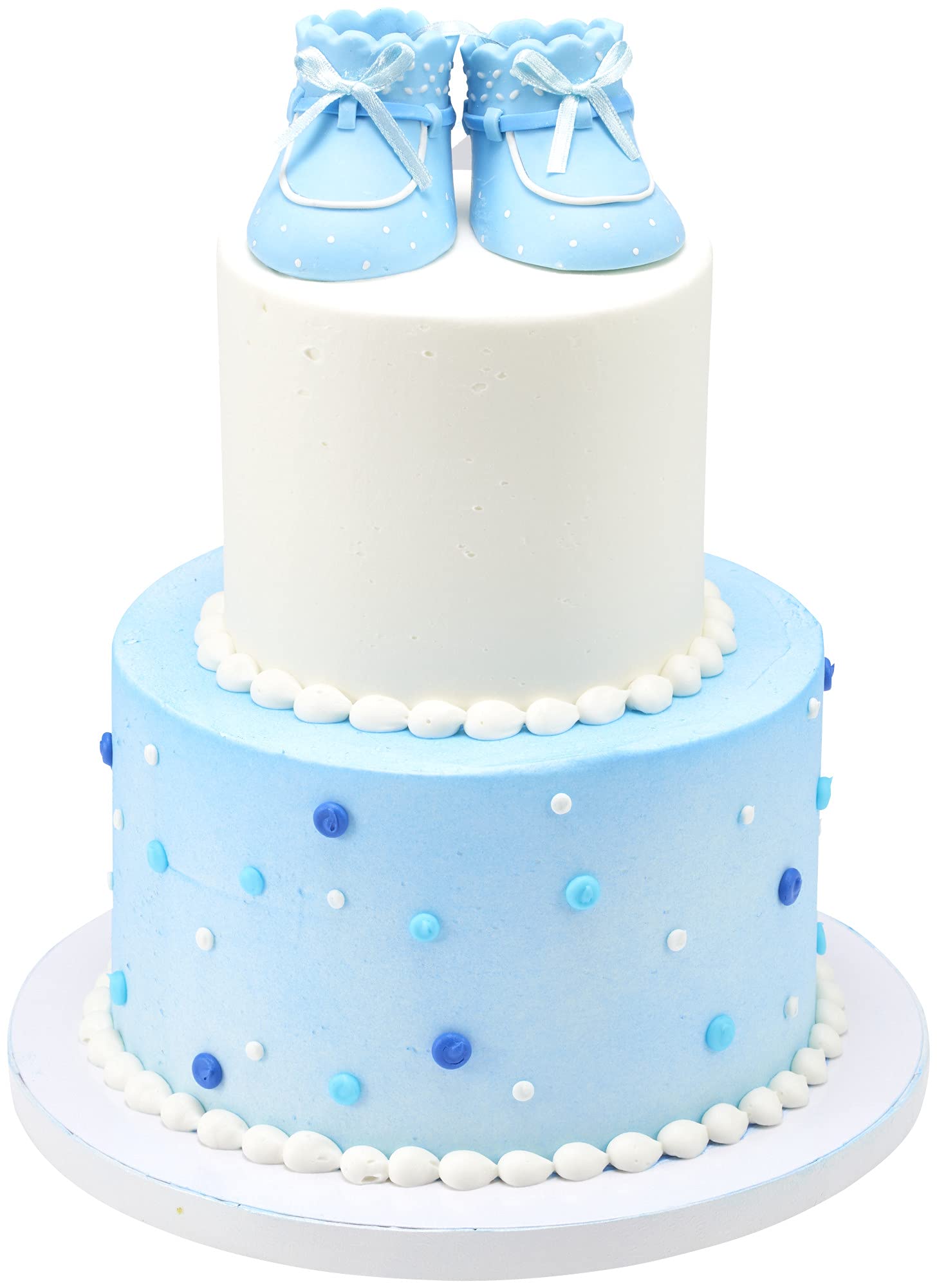 Baby Blue Bootie Cake Topper Set - Image 4