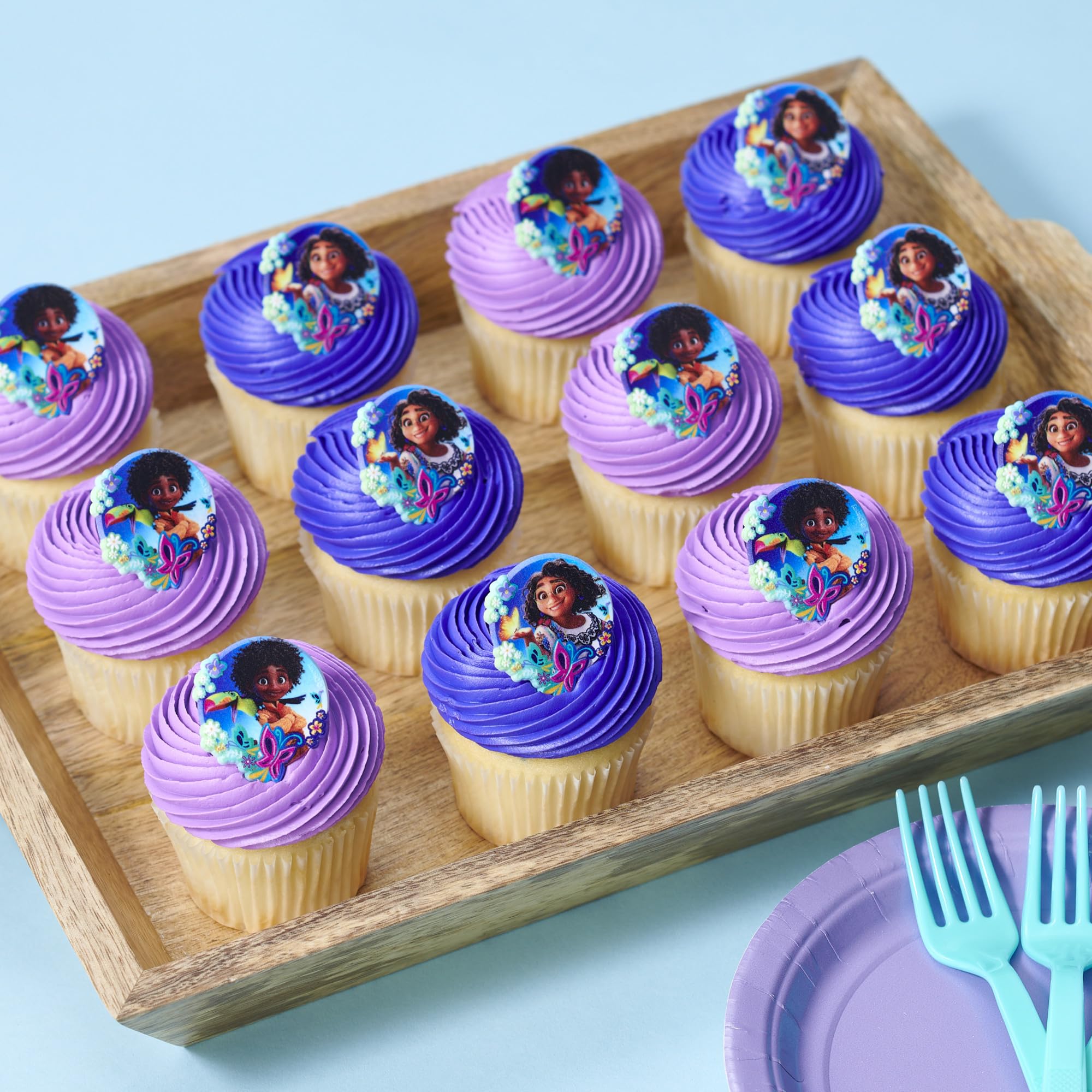DecoPac Disney Encanto Rings, Cupcake Decorations Featuring Mirabel and Antonio, Multicolored 3D Food Safe Cake Toppers – 24 Pack - Image 4
