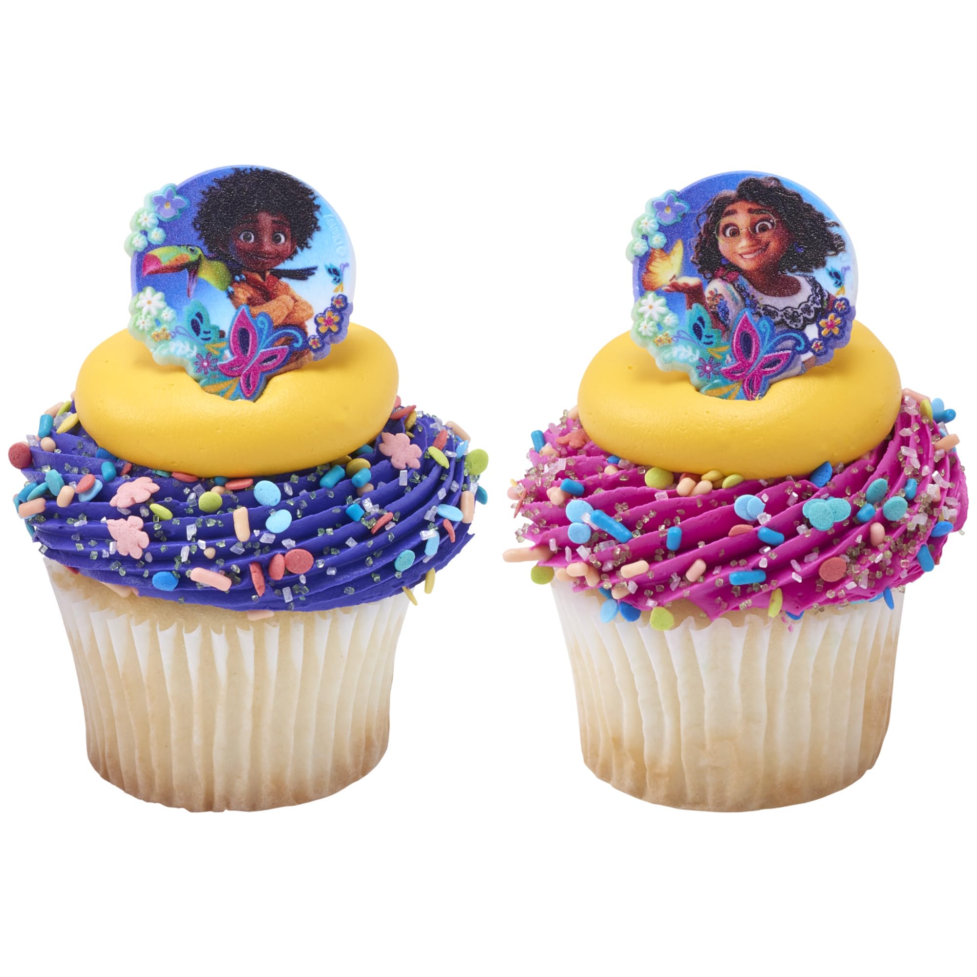 DecoPac Disney Encanto Rings, Cupcake Decorations Featuring Mirabel and Antonio, Multicolored 3D Food Safe Cake Toppers – 24 Pack - Image 9