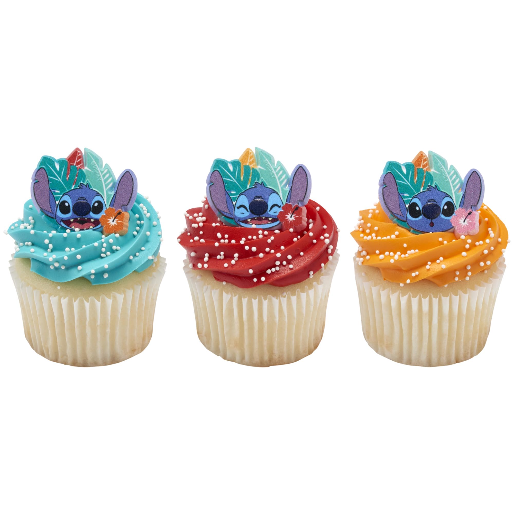 DecoPac Disney's Stitch 'Ohana Cupcake Rings, 24 Lilo & Stitch Cupcake Decorations For Birthday Parties & Celebrations, Food Safe Cake Toppers – 24 Pack - Image 8