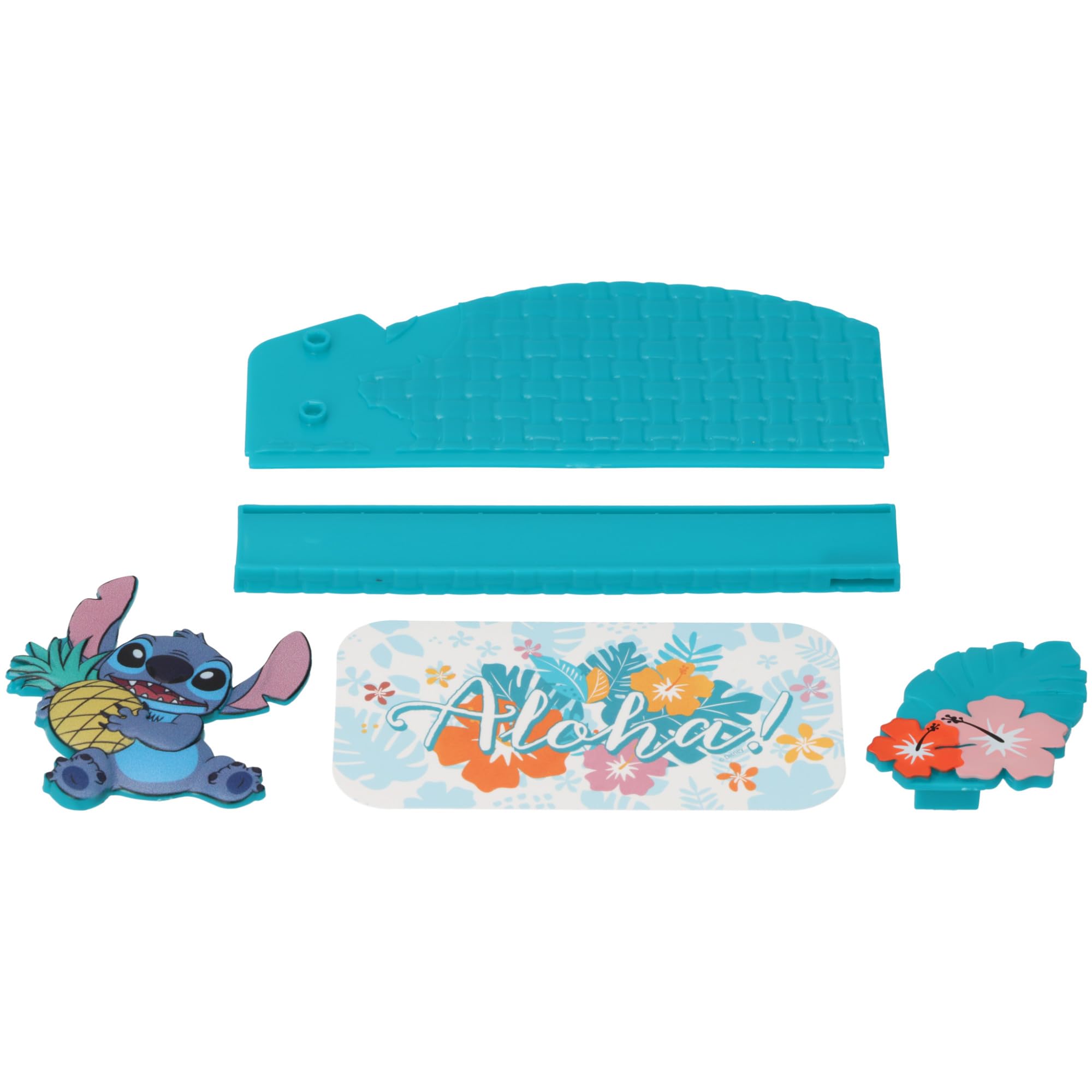 DecoSet® Disney's Stitch Aloha Cake Topper, Decoration Set with Photo Or Message Holder, Personalizable | For Birthday And Celebrations - Image 10