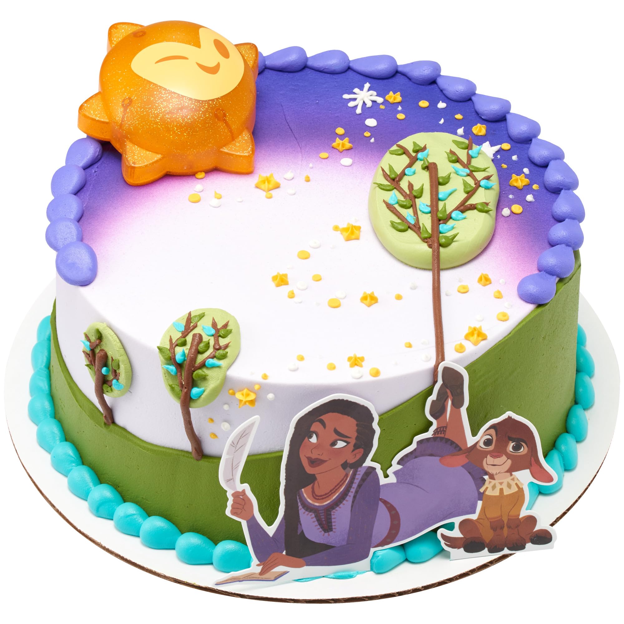 DecoSet Disney's Wish Shining Star Cake Topper, 2-Piece Decoration Set with Asha, Valentino, And Light Up Star, For Birthday And Celebrations - Image 3