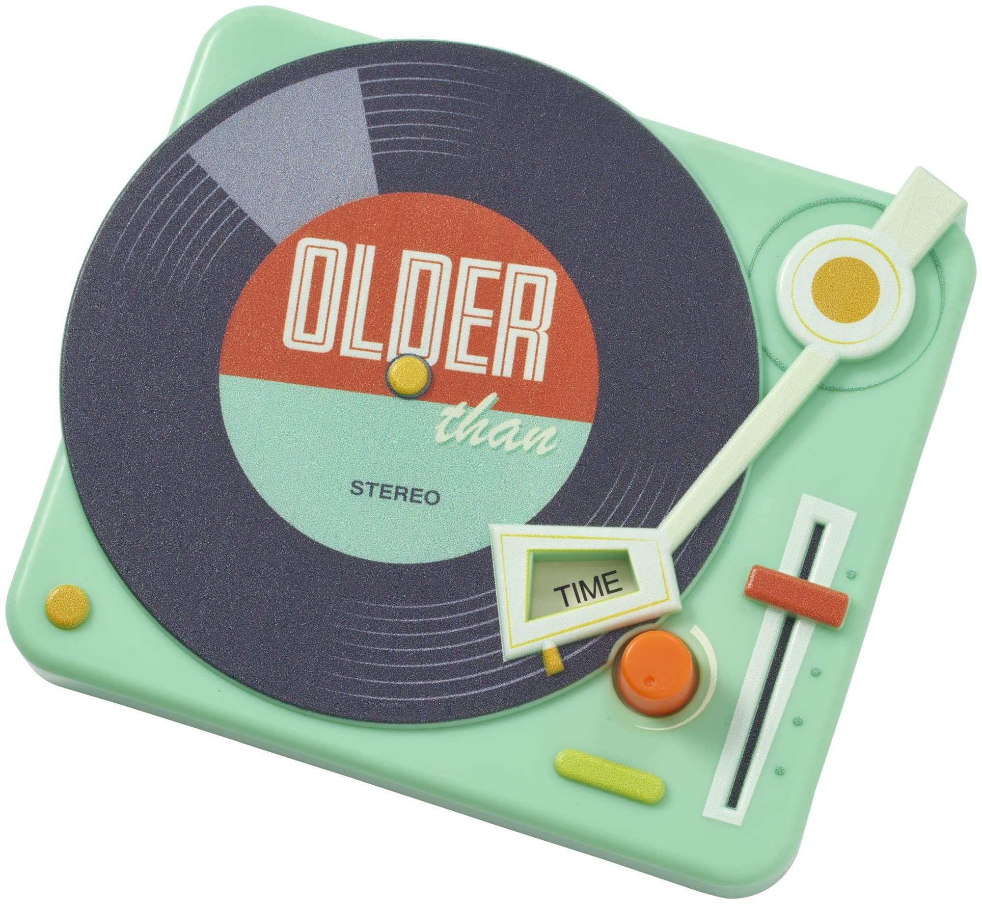 DecoSet® Older Than Record Player Cake Topper, Retro Cake Decoration For Birthday Or Retirement Celebration, Food Safe - Image 3