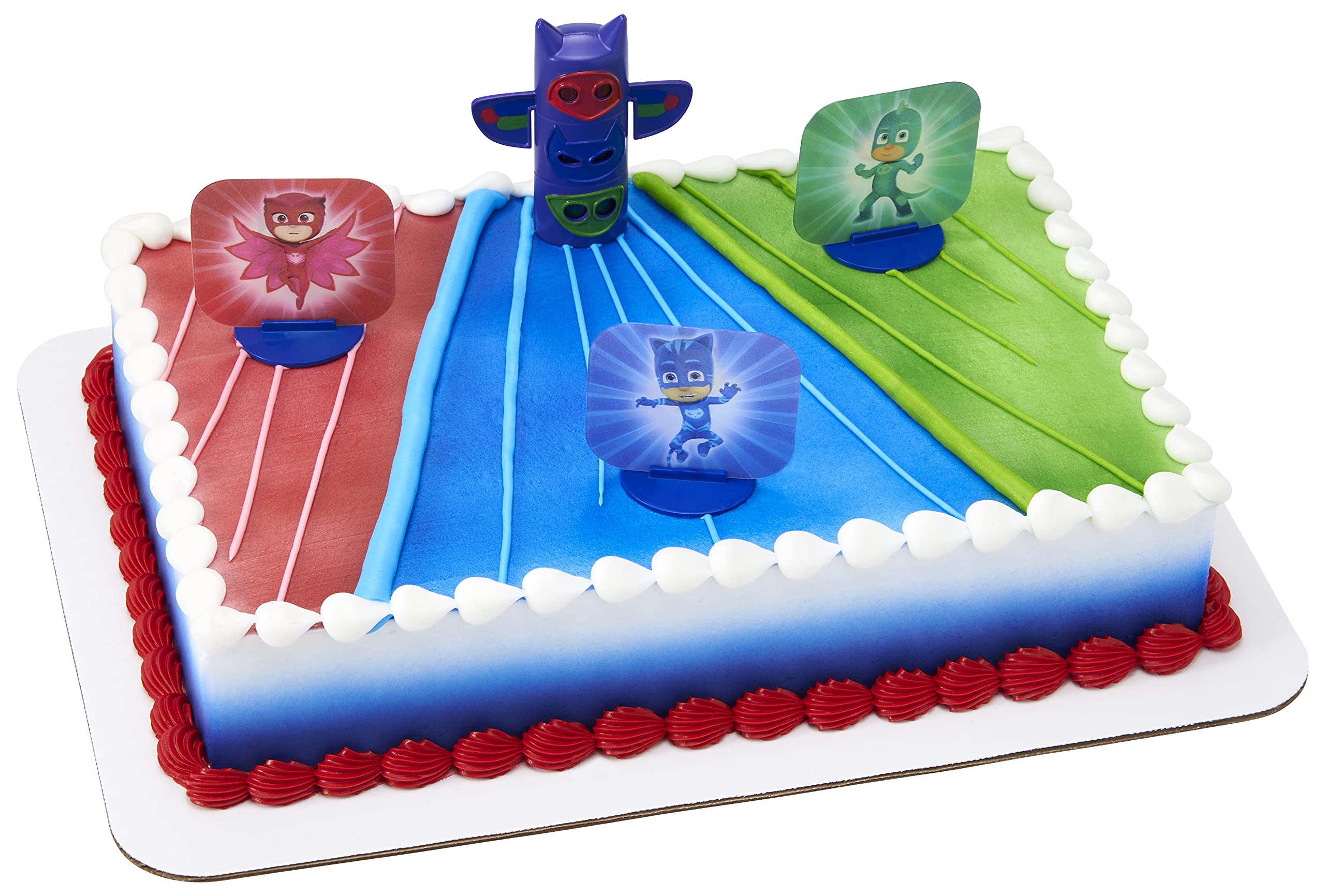 DecoSet® PJ Masks We’re On the Way Cake Topper, Light Up Cake Decoration, Supplies for Birthday Party Cakes and Cupcakes - Image 4